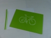 Carte cycliste couverture en kirigami couleur vert menthe et vert golf