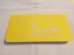 Carte nativité couverture en kirigami couleur jaune soleil et ivoire