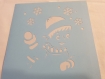 Carte garçon boule de neige couverture en kirigami couleur bleu alizé et gris perle