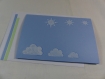 Carte avion avec ruban en relief kirigami 3d couleur lavande et blanc
