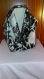 Snood - écharpe tube - motifs noirs et blancs - coton satiné