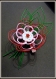 Pince pour cheveux fleurs en mizuhiki