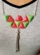 Collier origami pyramides