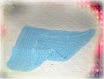 Dessus de poussette trés douce réalisée au crochet couleur bleu ciel