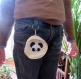 Porte monnaie panda, en coton et feutrine, pour enfant, fait main, cadeau d'anniversaire