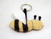 Porte clé abeille, kawaii, en feutrine, fait main, cadeau thème été 