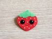 Broche fraise, kawaii, en feutrine, fait main, cadeau d anniversaire