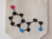 Fanion molécule de sérotonine, décoration murale, formule chimique, en feutrine, fait main, cadeau amoureux des sciences