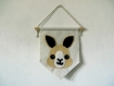 Fanion kangourou, pour chambre de bébé, décoration murale en feutrine, fait main, cadeau de naissance