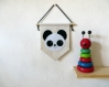 Décoration murale, fanion panda, en feutrine, fait main, pour chambre d'enfant ou bébé 