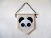 Décoration murale, fanion panda, en feutrine, fait main, pour chambre d'enfant ou bébé 