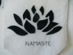 Fanion fleur de lotus, namaste, panneau de bienvenue, décoration murale yoga, en feutrine, fait main, cadeau de pendaison de crémaillère 