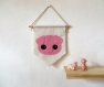 Fanion cochon, décoration murale, animaux de la ferme, en feutrine, fait main, pour chambre d'enfant 