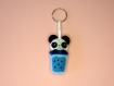 Panda kawaii dans un bubble tea, adorable porte-clef en feutrine, bijou de sac fait main, petit cadeau mignon 