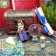 Kit pour sorcier, inspiré d'harry potter, aux couleurs de la maison de poudlard : serdaigle