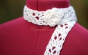 Écharpe crochet blanche