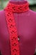 Écharpe crochet rouge