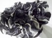 Écharpe fantaisie blanc gris noir