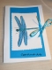 Carte libellule bleue