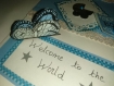 Carte personnalisable welcome to the world boy naissance