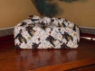 Furoshiki pour lunch box en tissu japonais fond beige et manekinekos