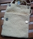 Sac, pochette bandoulière tricoté main doublée de tissus catalan 