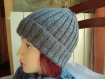 Bonnet tricoté main ville ou sport d' hiver
