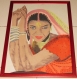 Portrait de femme indienne tableau en sable