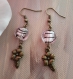 N°241 boucles d'oreilles en bronze + une perle murano