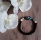 N°600 bracelet pour homme avec une perle de verre, des jade, des magnésite et des perles de gemme
