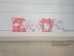 Décoration chambre bébé, lettre décoration chambre, lettre en bois, prénom en bois, prénom à poser, thème licorne  et flamand rose 15cm