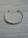 Bracelet perles argentées