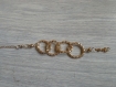 Bracelet perle anneaux doré