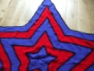 Plaid etoile pour bebe aux coloris de spiderman faite au crochet