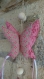 Papillon rose en tissu à suspendre