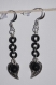 Boucles d'oreilles avec perle et anneaux en caoutchouc