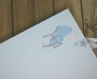 Livre d'or thème montgolfière étoiles nuages aérien en tissu pour baptême ou anniversaire couleurs personnalisables