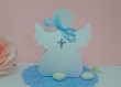 Lot de 10 boîtes à dragées en forme d'ange pour baptême ou communion avec une croix bleu