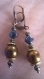 Boucles d'oreilles fantaisies - dormeuses perles bronze nacrées et bohème - idée cadeaux