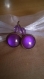 Boucles d'oreilles fantaisies vintage-dormeuses bronze cabochon violet métal - idée cadeaux