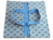 Sac à tarte en tissu couleur bleu motif floral