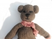 Nounours, ours brun, teddy bear, animal en peluche tricoté