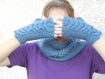 Snood large tricoté main, écharpe circulaire tricoté, snood femme 
