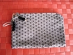 Pochette en tissu motif saki  sans soufflet