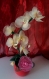 Fleurs en voile  nylon rose et orchidées