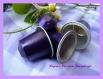 Boucles d'oreilles réalisées avec des capsules de café nespresso violettes