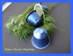 Boucles d'oreilles réalisées avec des capsules de café nespresso bleu