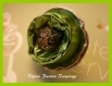 Bague ronde réalisée avec des capsules de café nespresso vert anis
