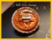Bague ronde réalisée avec des capsules de café nespresso orange