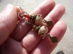 Boucles d'oreille attache en argent perles artisanales verre filé 